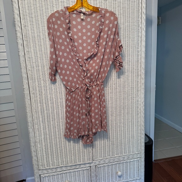 Elan Romper - Polka Dot Bathing Suit Cover Up - Picture 2 of 8